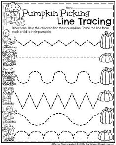 Fall Prewriting Worksheets, Fall Pre Writing Worksheets Free, Language And Literacy Activity Preschool Fall, Preschool Stem Activities Fall, Fall Pre Writing Activities, Pumpkin Preschool Worksheets, October Preschool Worksheets Free, Pumpkin Week Preschool Activities, Halloween Prewriting Activity