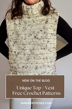 open crochet top pattern Neck Grab, Open Crochet Top, Vest Free Pattern, Crochet Vest Pattern Free, Unique Vest, Crochet Sweater Vest, Vest Pattern Free, Ladies Vest, Top Crochet Pattern