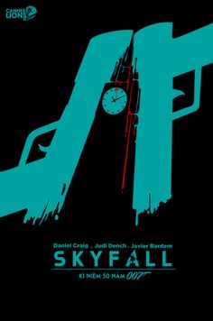 the poster for skyfall, which features a clock