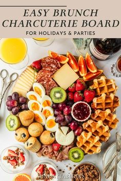 the easy brunch charcutette board for holidays and parties is ready to be eaten