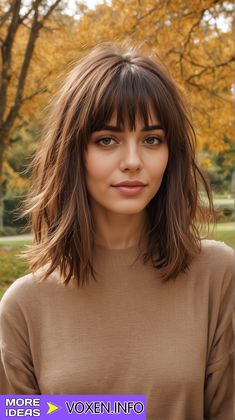 23 Top Fall Haircuts with Bangs 2024: Discover Trendy Styles Fringe Hairstyles Round Face Straight Hair, Long Bob Hairstyles Fringe, Lob With Bangs Oval Face, Round Face Hairstyles With Bangs, Long Bob With Fringe Round Faces, Medium Length Haircut Fringe, Haircuts To Frame Your Face, Long Bob With Bangs Straight Hair, Fringe Hairstyles Oval Face