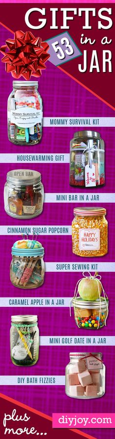 an advertisement for gifts in jar