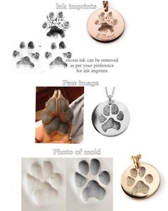 an image of dog paw prints and charms