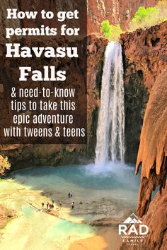 Everything you need to know to prepare for your trip to Havasu Falls with kids and teens Havasupai Falls, Havasu Falls, Adventure Vacation, Camping Guide, Fall Travel, Camping With Kids, Hiking Trip, Road Trip Usa, Outdoor Travel