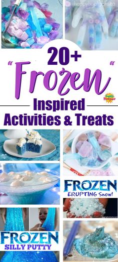 frozen treats and desserts are featured in this collage