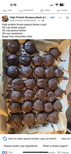 a bunch of chocolate covered cookies sitting on top of a table