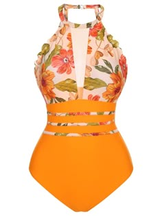 Groovy Swimsuit, 70s Swimwear, 80s Swimwear, Ariel Swimsuit, Vintage Inspired Swimsuit, Tiki Oasis, Retro Stage, Orange Things, Purple Swimsuit