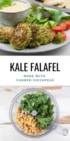 kale falafe made with canned chickpeas