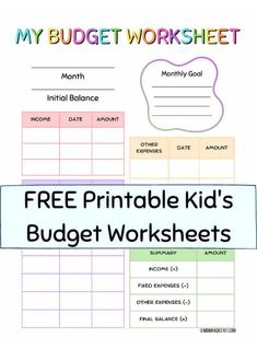 Budget Worksheet Printable Free, Budgeting Worksheets Free, Printable Budget Worksheet, Budget Planner Free