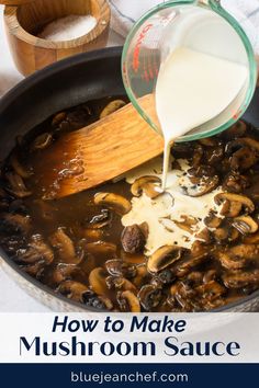 how to make mushroom sauce in a skillet