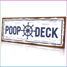 PRICES MAY VARY. Package includes: you will receive 1 piece of nautical wall decor, which printed with poop deck nautical signs with soft white color and rustic distressed finish this set will add that relaxing beach cottage vibe to any interior Size information: wood sign dimension is 40 x 15 cm/ 15.7 x 5.9 inches, 0.5 cm/ 0.2 inches in thickness, a suitable size fits for the wall space well and make your nautical beach bathroom look more beautiful, bringing that ocean coastal seaside vacation Boat Dock Address Signs, Nautical Fireplace Mantle Decor, Beach House Airbnb Decor, Nautical Themed Bathroom, Lake Condo Decor, Coastal Bathroom Wall Decor, Beach Bathroom Ideas Coastal Style, Country Beach House Decor