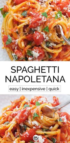 Top view of a white plate full of spaghetti with tomato sauce Napoletana-style. Summer Pasta Dishes, Food Is Good, Cake Pizza, Pasta Sides, Italian Pasta Dishes, Pizza Sandwich, Italian Pasta Recipes, Pasta Food