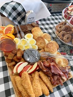 an assortment of appetizers and snacks on a table