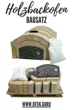 an outdoor oven with the words holsbackofen baustz on it