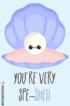 a blue shell with an egg in it that says, you're very spe - shell