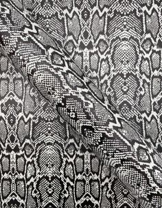 a black and white snake skin print fabric