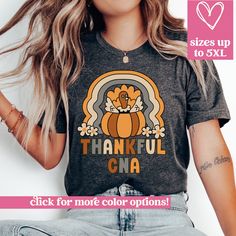 Give thanks in style with our exclusive CNA Turkey Shirt! Designed for the compassionate CNAs who provide exceptional care year-round. Adorned with a festive turkey, this shirt adds a touch of holiday cheer to your scrubs. Whether you're on duty or celebrating with loved ones, wear it proudly and let your caring spirit shine this Thanksgiving. Order yours today and gobble up the gratitude! This classic unisex jersey short sleeve tee fits like a well-loved favorite. Please refer to the size chart for the most accurate sizing. You can size up 2x sizes for that t-shirt dress style too. Surprise your fellow NICU nurses, nurse practitioners, or friends in the medical field with this heartwarming gift, acknowledging their incredible dedication to nurturing the tiniest miracles. -100% Airlume com Wildflower Shirt, Teacher Team, High Hopes, Squad Shirt, Teacher Tees, Thanksgiving Shirts, Flower Shirt, Team Shirts, Jesus Shirts