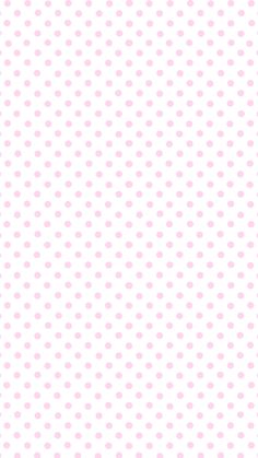 a white background with pink polka dots