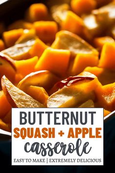 butternut squash and apple casserole with text overlay