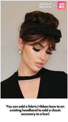 Jackie Wyers, Hairstyle 2024, 60s Hair, Black Bows, Beautiful Hairstyle, Smink Inspiration, Winter Hair, Penteado Cabelo Curto