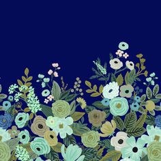 Garden Party Wallpaper Mural - Navy Mural Garden Party Wallpaper, Party Wallpaper, Navy Wallpaper, Wallpaper Mural, Mural Wallpaper, Garden Party, Silhouette Cameo, Wall Coverings, Mural