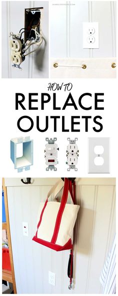 the instructions for how to replace outlets in an electrical box and other things that are attached