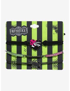 Beetlejuice Bugs Sandworm Bracelet Set | Hot Topic Beetlejuice Bracelet, Hot Topic Bracelets, Beetlejuice Jewelry, Monster High Hot Topic, Scene Bracelets, Beetlejuice Merch, Scene Clothes, Right Arrow Icon, Location Icon