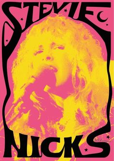 the poster for steve nick's concert with an image of a blonde haired woman