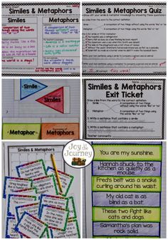 four different types of mentors and mentors posters with the text smiles & metaphors quiz