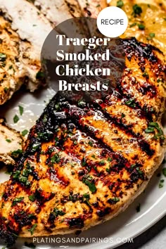 This easy Traeger Chicken Breasts recipe features Greek marinated chicken breasts cooked low and slow on a pellet grill. It’s the perfect summer meal with layers of herbaceous, tart, and smoky flavors in every bite! Traeger Bbq Chicken, Traeger Chicken Breast, Traeger Grill Recipes Chicken, Smoked Chicken Breast Recipe, Smoked Chicken Breast, Traeger Chicken, Greek Marinated Chicken, Grilled Chicken Breast Recipes, Traeger Grill Recipes