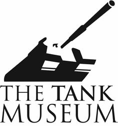 the tank museum logo with a man in a boat and a telescope on top of it