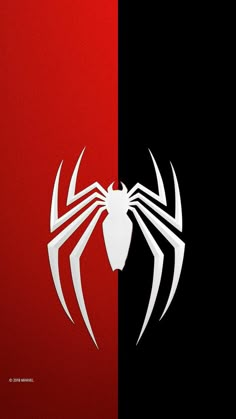 the amazing spiderman logo is shown on two different colored background colors, one red and one black