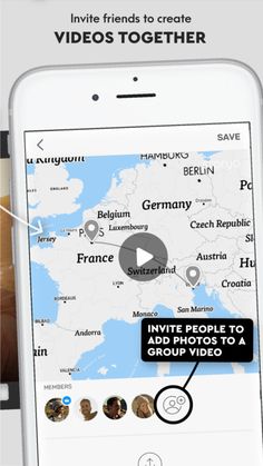 an iphone screen showing the location of some people in europe and where they are going