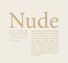 the words nudee are written in brown and tan on a white background with an orange border