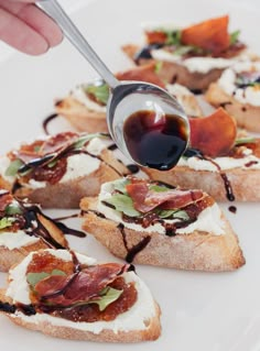 Goat Cheese With Fig Jam, Roasted Goat Cheese, Goat Cheese Fig Jam, Goat Cheese Fig, Prosciutto Crostini, Fig Prosciutto, Prosciutto Appetizer, Crostini Toppings, Honey Goat Cheese