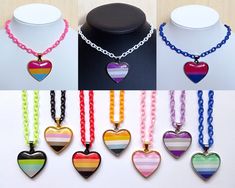 Pride Flags heart Large LGBTQ+ Necklaces jewelry length up to 42cm/52cm PLEASE NOTE!: UNTRACKED Shipping for non-Germany orders, but can be upgraded before checkout for 3,00€ to TRACKED shipping! Pride Flags in 34 different styles recipromantic quoisexual queer platonic lithrosexual gynosexual andorsexual reciprosexual cupiosexual pomosexual ceterosexual Genderfluid Gay Men Aromantic LGBTQ+ Pansexual Agender Omnisexual Abrosexual Lesbian Non-binary Asexual Bisexual Transgender Genderqueer demise Aromantic Pfp, Pride Choker, Lgbtq Jewelry, Pride Accessories, Queer Platonic, Pride Necklace, Different Flags, Pride Jewellery, Lgbtq Funny