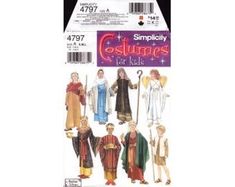 an adult costume pattern for kids with long sleeves, capes and headpieces