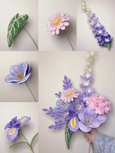 the process of making flowers out of paper