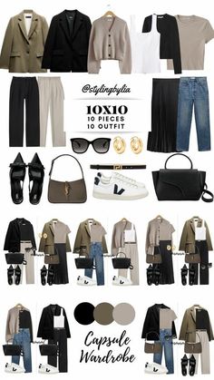 Autumn Capsule Wardrobe, Minimalist Wardrobe Capsule, Capsule Wardrobe Casual, Capsule Wardrobe Women, Neutral Capsule Wardrobe, Mode Tips, Capsule Wardrobe Outfits, Classic Style Outfits