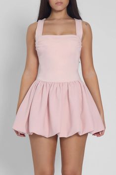 Bisou Bubble Knit Mini Dress - Pink | LEAU