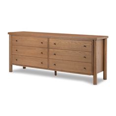 Roark 6 Drawer Dresser Amber Oak Veneer Angled View Four Hands Bedroom Cosy, Build Wardrobe, Summer Rugs, Peaceful Bedroom, Montana Ranch, Dresser Design, Gunmetal Hardware, Wood Dresser, Ottoman Stool