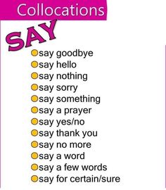 a pink and white poster with words that say,'collocations '