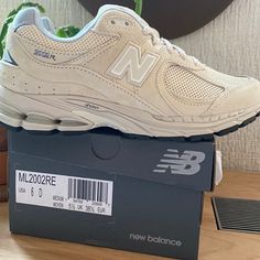 Brand New W/ Box Bone Color New Balance Shoes 2002, New Balance Shoes 990, Gold New Balance, New Balance Cream, Adventurous Women, Navy Sneakers, Bone Color, Cream Shoes, Walking Shoes Women