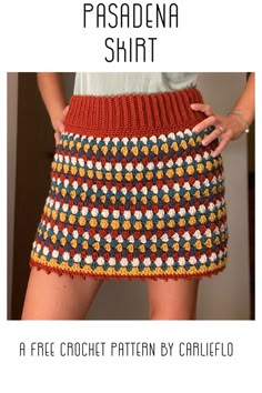 the free crochet pattern for this skirt is easy to make