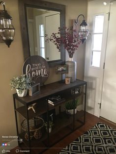 the entryway is decorated with flowers and decorations