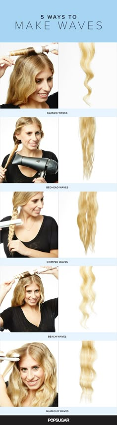 How to Get Waves With a Flat Iron Waved Hair, Straight Hair Cuts, Natural Wavy Hair, Super Hair, Make Waves, Hot Tools, Hair Maintenance