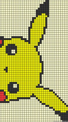 a pixellated image of a yellow pokemon pikachu