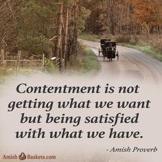 an old fashioned car driving down the road with a quote from amish provet