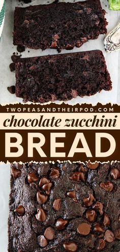 This easy Chocolate Zucchini Bread recipe is the best bread recipe! You will never know this homemade bread is made with a vegetable. Pin this delicious bread idea! Zucchini Dessert, Mini Loaves, Grated Zucchini, Chocolate Zucchini Bread, Butter Recipes