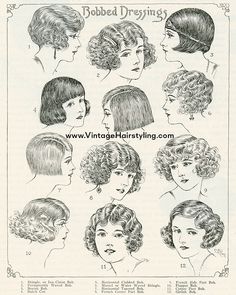 1930s Fashion Hair, Irene Castle, Vintage Haircuts, Bobbed Hair, Pool Hair